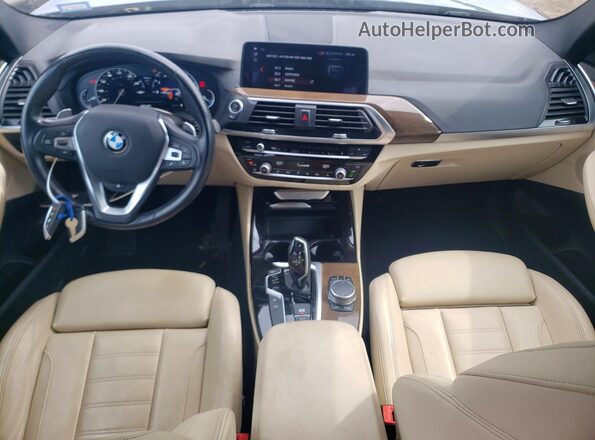 5UXTR9C51JLC69348 2018 BMW X3 Blue Dashboard view