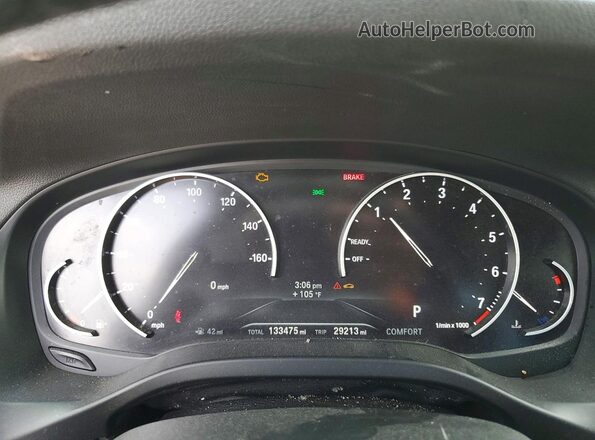 5UXTR9C51JLD60457 2018 BMW X3 Blue Սարքավորումների վահանակի տեսք