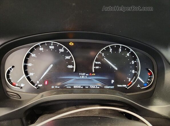 5UXTR9C51KLE17211 2019 BMW X3 Silver Սարքավորումների վահանակի տեսք