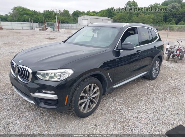5UXTR9C51KLP86373 2019 BMW X3 Black წინა მარცხენა ხედი სამი მეოთხედიდან