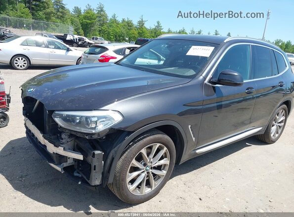 5UXTR9C53KLD94952 2019 BMW X3 Black Առջևի ձախ երեք քառորդ տեսարան