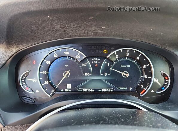 5UXTR9C53KLE17839 2019 BMW X3 Угольный Вид щитка приборов