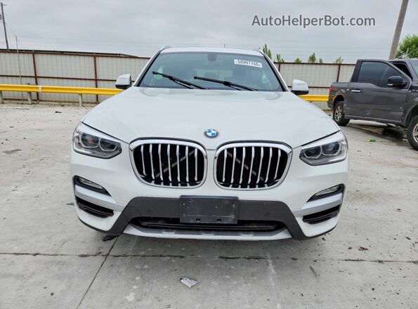 5UXTR9C54JLD59531 2018 BMW X3 White Front view