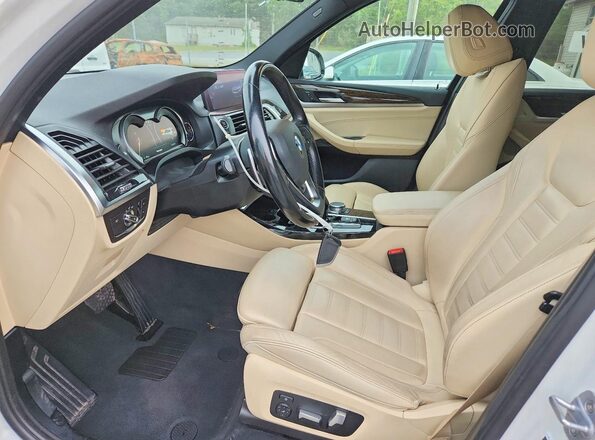 5UXTR9C54KLP93656 2019 BMW X3 White Front interior view
