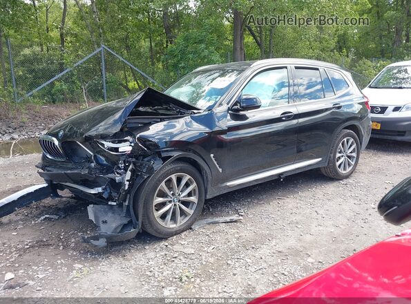 5UXTR9C56JLD68750 2018 BMW X3 Черный Передняя левая четверть