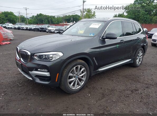 5UXTR9C56JLD89937 2018 BMW X3 Black Առջևի ձախ երեք քառորդ տեսարան