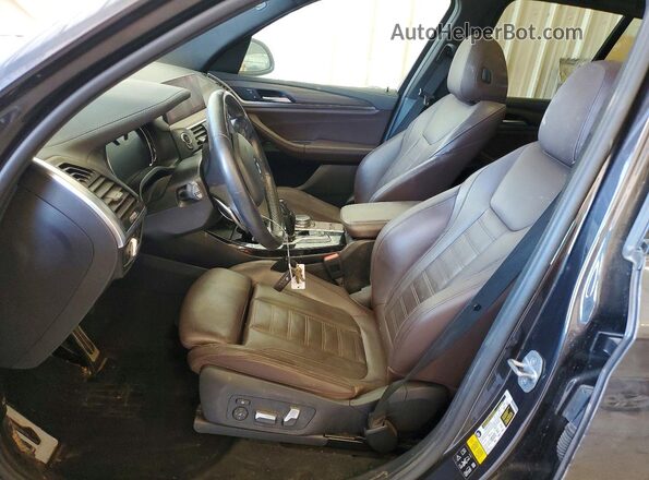 5UXTR9C56KLP93254 2019 BMW X3 Charcoal წინა სალონის ხედი