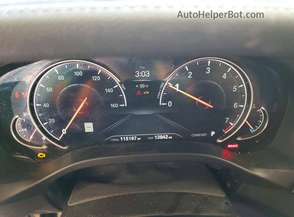 5UXTR9C56KLP93254 2019 BMW X3 Charcoal ხელსაწყოთა პანელის ხედი