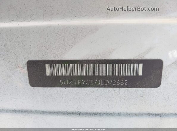 5UXTR9C57JLD72662 2018 BMW X3 White 