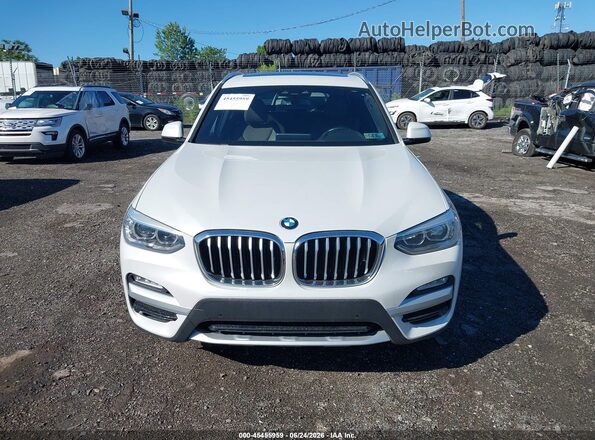 5UXTR9C57KLE18525 2019 BMW X3 White Instrument cluster view