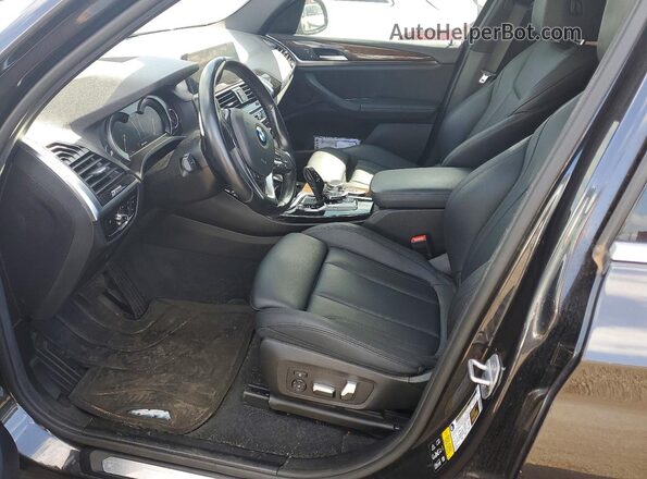 5UXTR9C58JLD61945 2018 BMW X3 Black წინა სალონის ხედი
