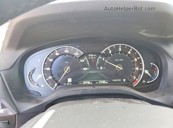 5UXTR9C58JLD61945 2018 BMW X3 Black ხელსაწყოთა პანელის ხედი
