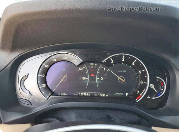 5UXTR9C58KLD90685 2019 BMW X3 Black ხელსაწყოთა პანელის ხედი