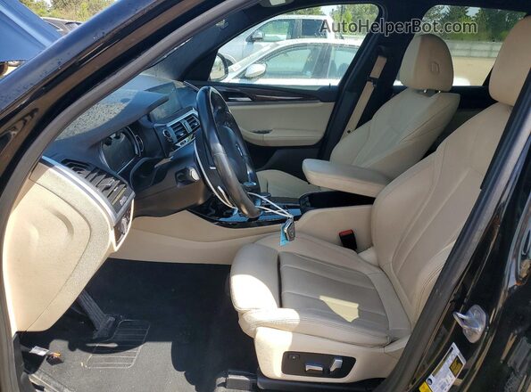 5UXTR9C58KLD90685 2019 BMW X3 Black წინა სალონის ხედი