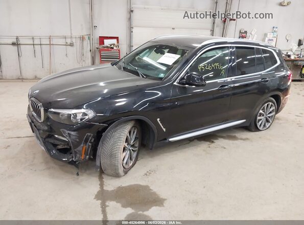 5UXTR9C58KLD96616 2019 BMW X3 Black Front left