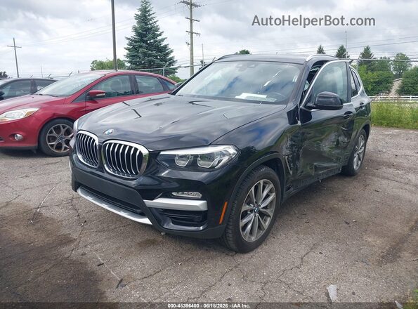 5UXTR9C5XKLD92129 2019 BMW X3 Black წინა მარცხენა ხედი სამი მეოთხედიდან