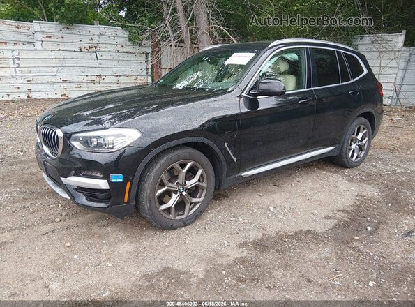 5UXTS1C02M9F21538 2021 BMW X3 Black წინა მარცხენა ხედი სამი მეოთხედიდან