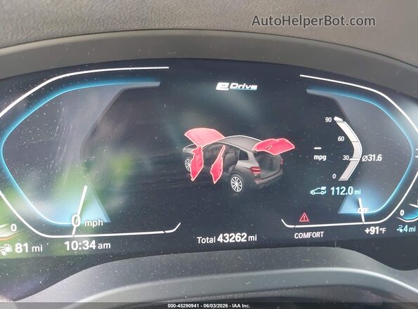 5UXTS1C03M9H14684 2021 BMW X3 Black Widok wnętrza 360 stopni