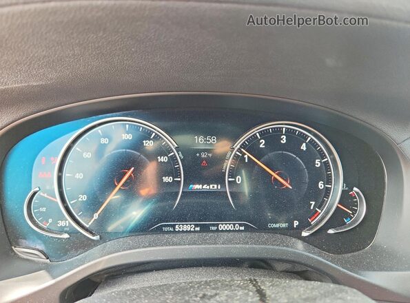 5UXTS3C50J0Y96400 2018 BMW X3 Black Widok zestawu wskaźników