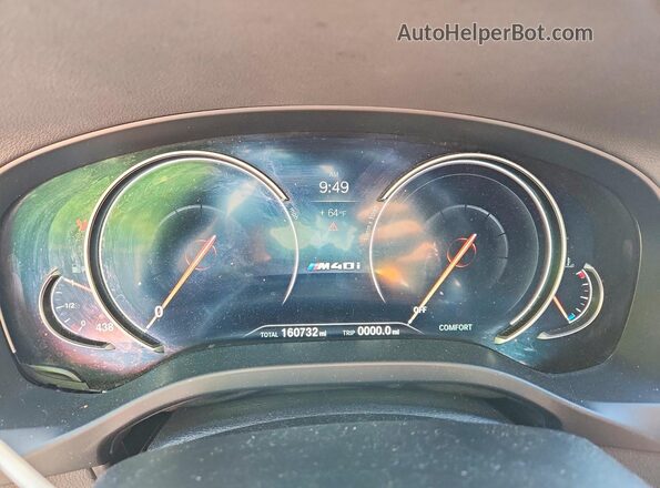 5UXTS3C50J0Y97109 2018 BMW X3 Blue Սարքավորումների վահանակի տեսք