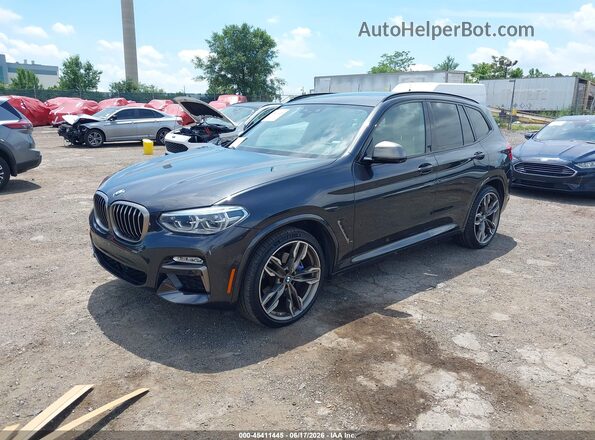5UXTS3C56K0Z05523 2019 BMW X3 Black Առջևի ձախ երեք քառորդ տեսարան