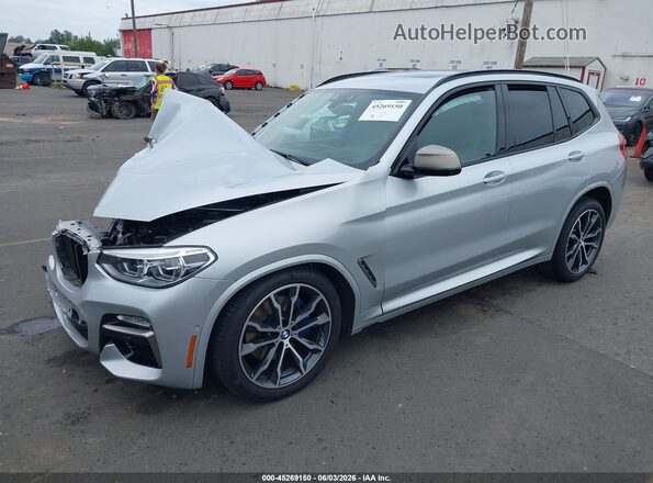 5UXTS3C56KLR72363 2019 BMW X3 Серебряный Передняя левая четверть