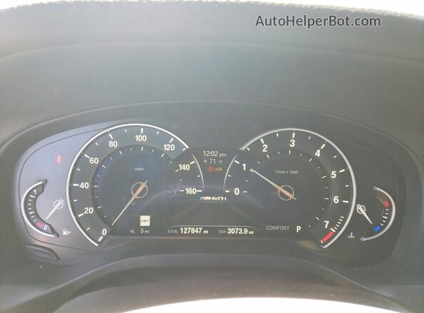 5UXTS3C58J0Y97486 2018 BMW X3 Black Instrument cluster view