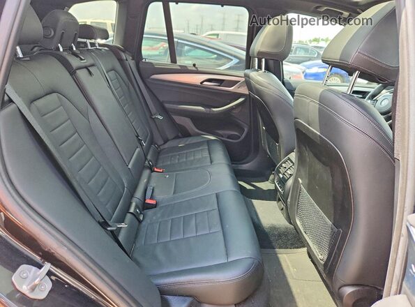 5UXTS3C58KLR72638 2019 BMW X3 Black Rear seats view