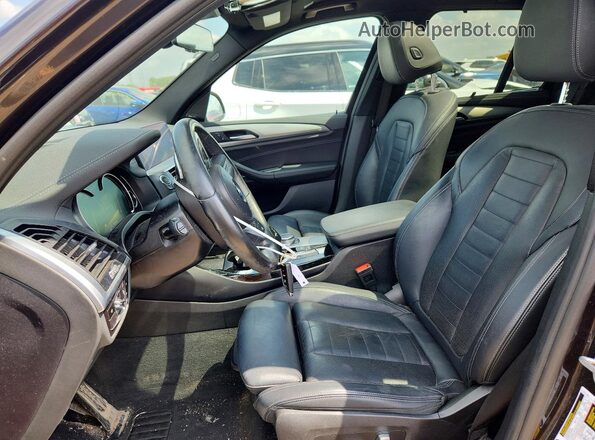 5UXTS3C58KLR72638 2019 BMW X3 Black Front interior view
