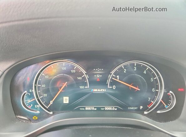 5UXTS3C5XJ0Z00226 2018 BMW X3 White Instrument cluster view
