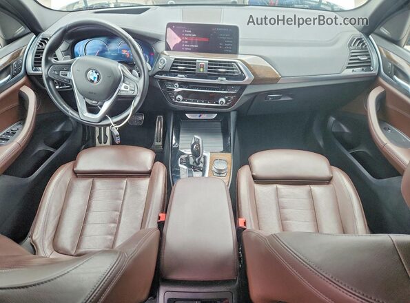 5UXTS3C5XJ0Z00226 2018 BMW X3 White Dashboard view