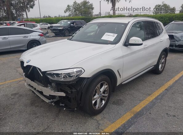 5UXTY3C00M9G04041 2021 BMW X3 White Передня ліва чверть