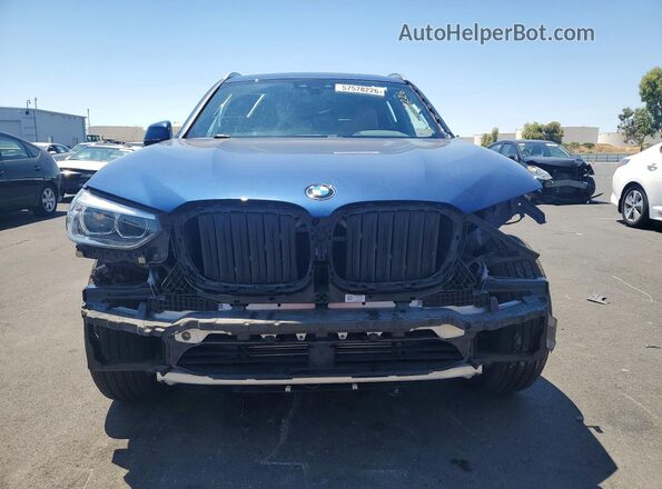 5UXTY3C00M9G33460 2021 BMW X3 Blue Vista frontal