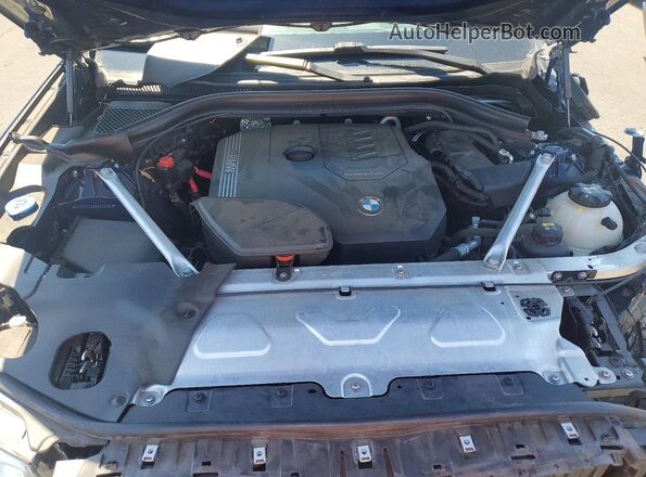 5UXTY3C00M9G33460 2021 BMW X3 Blue Vista del compartimento del motor