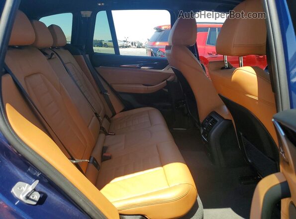 5UXTY3C00M9G33460 2021 BMW X3 Blue Vista interior trasera