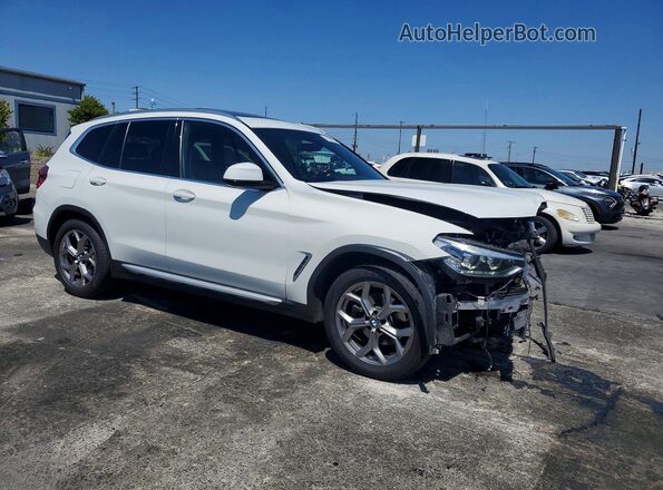 5UXTY3C00M9H83259 2021 BMW X3 White 
