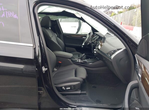5UXTY3C02M9E37228 2021 BMW X3 Black VIN կոդի պիտակի տեսք