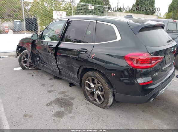 5UXTY3C02M9E37228 2021 BMW X3 Black Հետևի ձախ