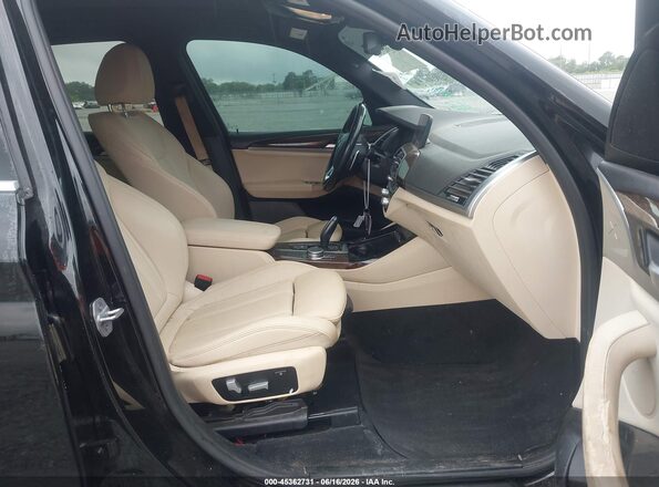 5UXTY3C03LLU71726 2020 BMW X3 Black წინა სალონის ხედი