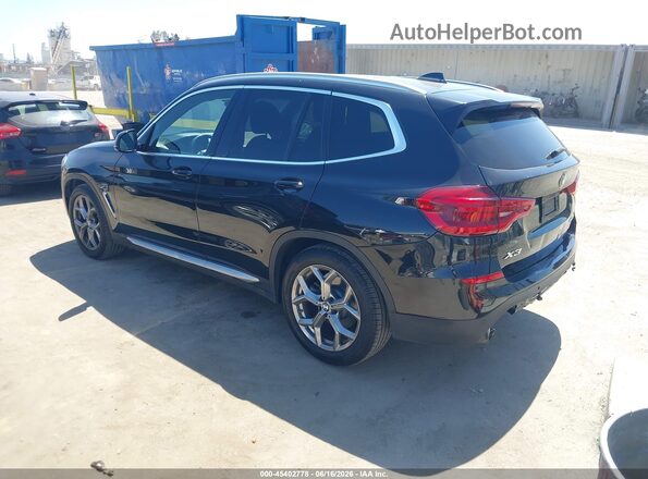 5UXTY3C03M9G70793 2021 BMW X3 Black Trasero izquierdo