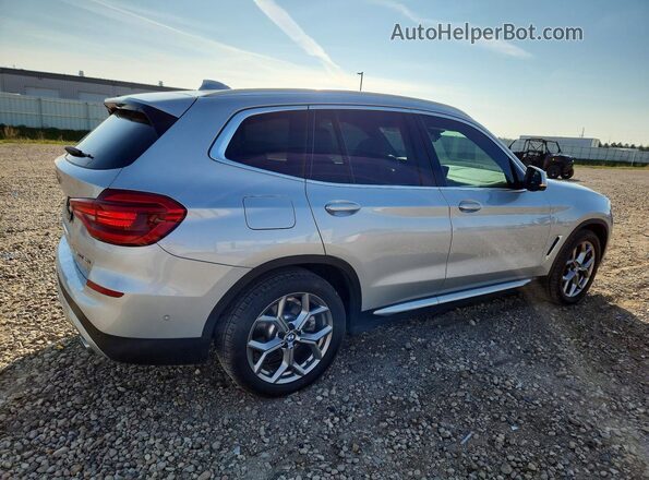 5UXTY3C03M9H21922 2021 BMW X3 Silver Задня права чверть