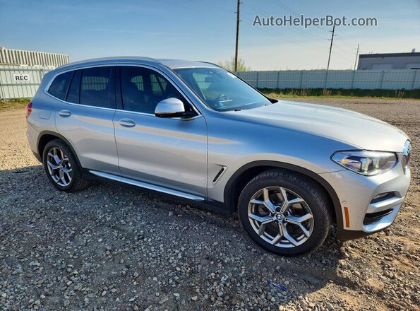 5UXTY3C03M9H21922 2021 BMW X3 Silver Передня права чверть