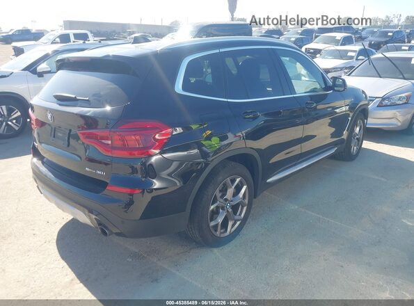 5UXTY3C03M9H51194 2021 BMW X3 Черный Задняя правая четверть