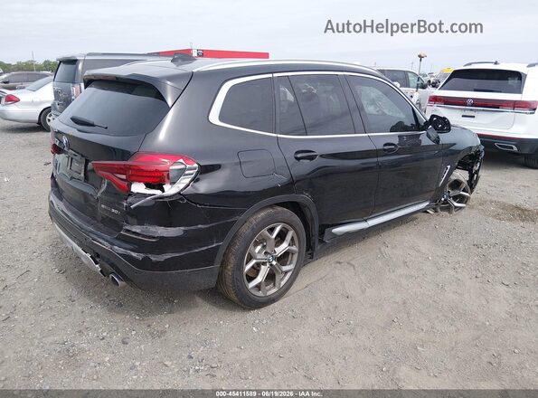5UXTY3C03M9H98855 2021 BMW X3 Черный Задняя правая четверть