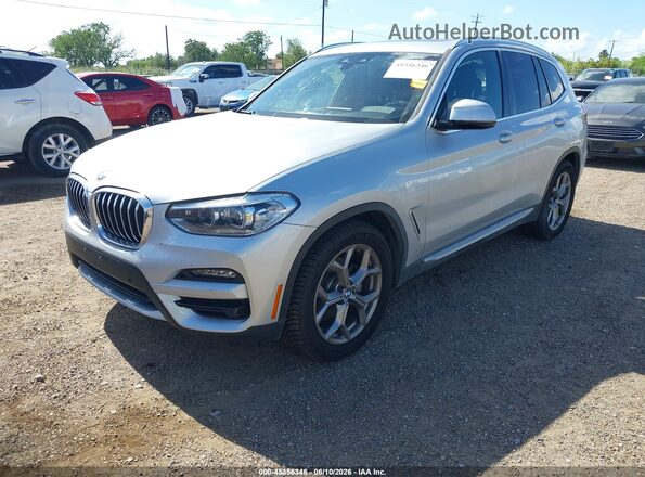 5UXTY3C04L9D67861 2020 BMW X3 Silver წინა მარცხენა ხედი სამი მეოთხედიდან