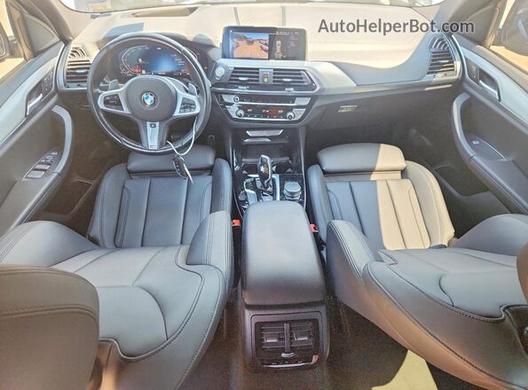 5UXTY3C04M9F70315 2021 BMW X3 Black Առջևի վահանակի տեսք