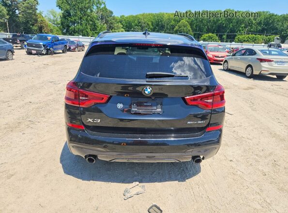5UXTY3C04M9F70315 2021 BMW X3 Black Հետևի տեսք
