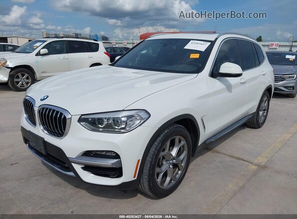 5UXTY3C05L9D67982 2020 BMW X3 White Vista tres cuartos delantera izquierda