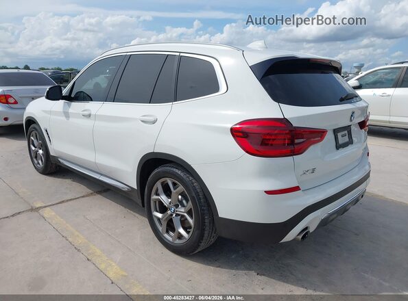 5UXTY3C05L9D67982 2020 BMW X3 White Trasero izquierdo
