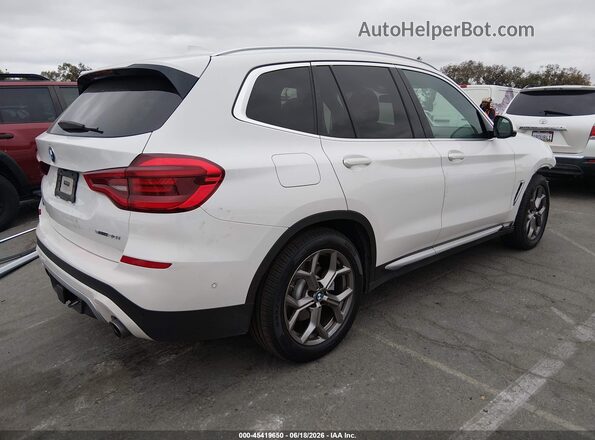 5UXTY3C05M9D79213 2021 BMW X3 White უკანა მარჯვენა